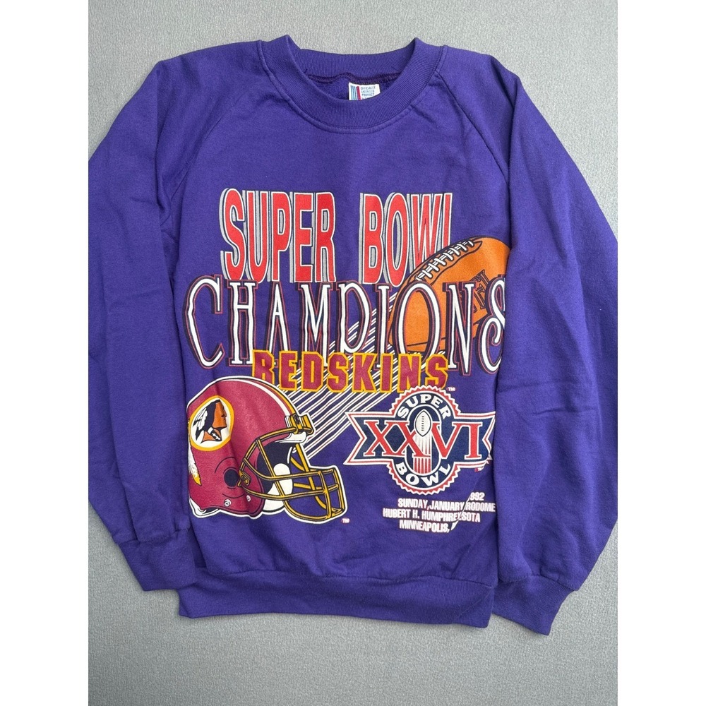 Vintage 1992 Washington Redskins Super Bowl XXVI Champions Crewneck  Sweatshirt